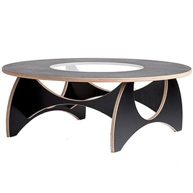 Abstract Wooden Coffee Table