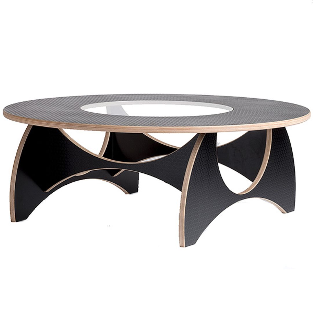 Abstract Wooden Coffee Table