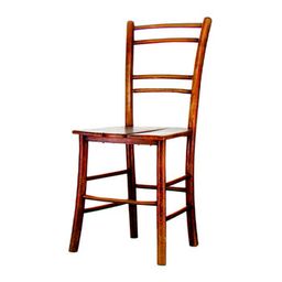 Rustic Stained Wood Chair Main Image