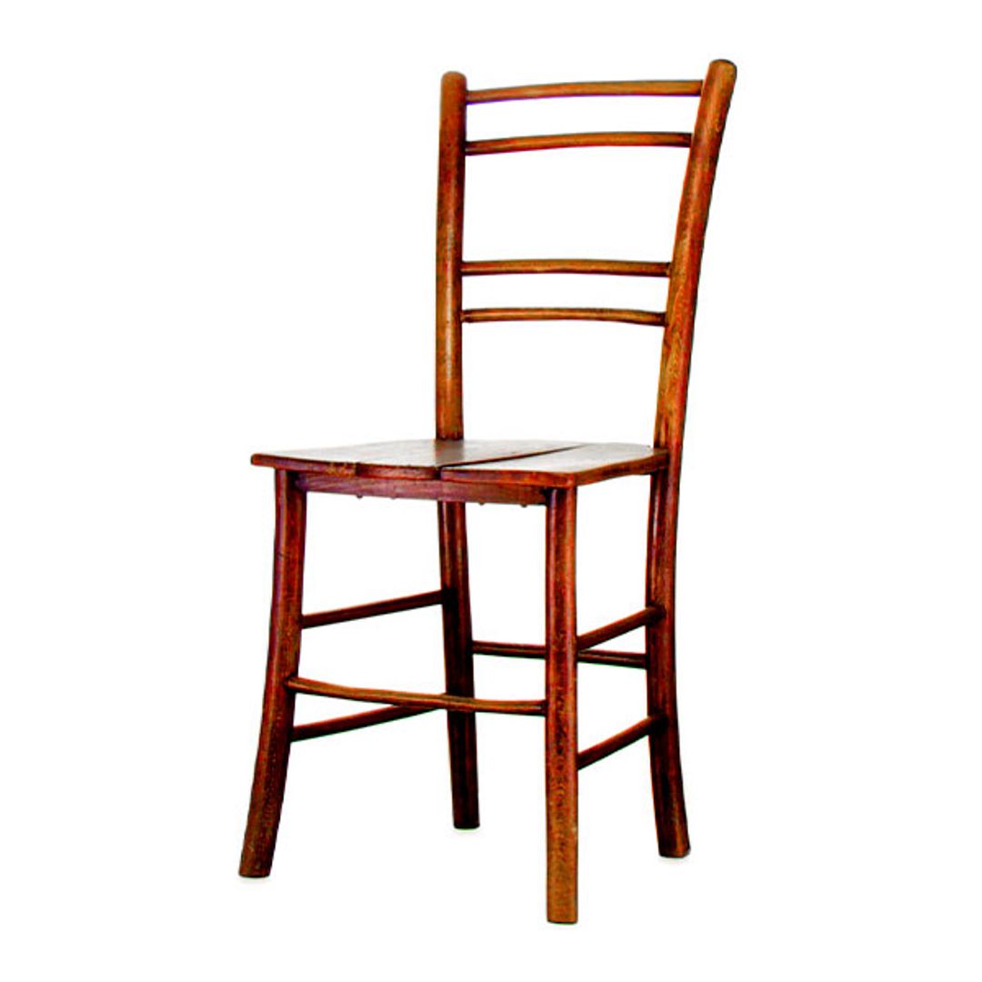 Rustic Stained Wood Chair